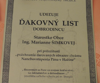 Posvätenie obrazov 12.10.2014