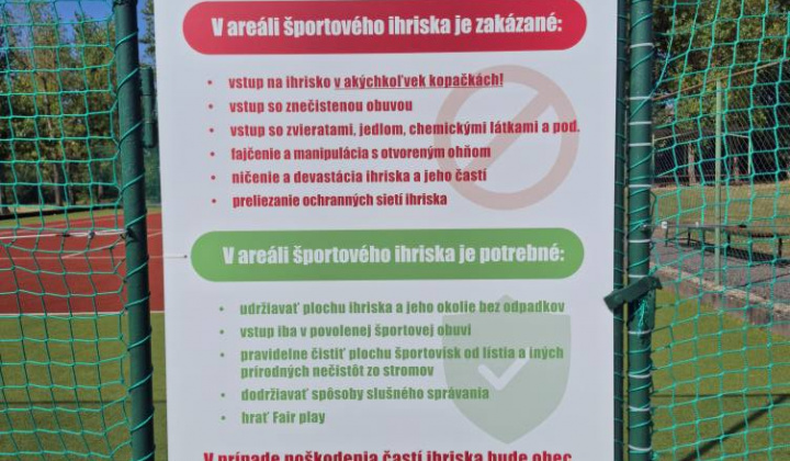 Údržba multifunkčného ihriska v obci Hažín