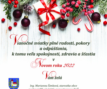 Aktuality / 13.12.2021 Pokojné sviatky vianočné